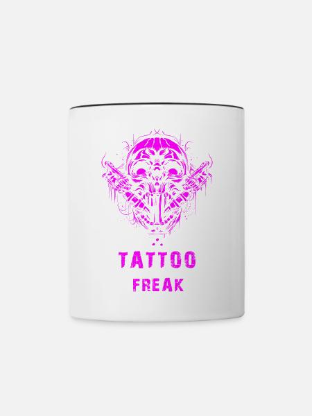 Tattoo Freak - Tasse zweifarbig - Weiß/Schwarz