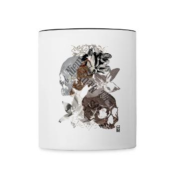 Skull lily - Contrasting Mug - white/black - Front