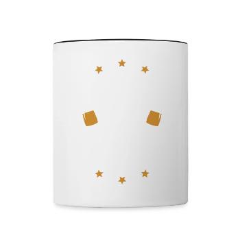 Équipe de fête Golden Sands - Mug contrasté - blanc/noir - Devant