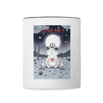 Love Me! Toad No.1 - Contrasting Mug - white/black - Front