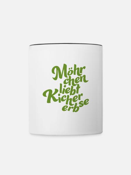 Logo without background green - Tasse zweifarbig - Weiß/Schwarz