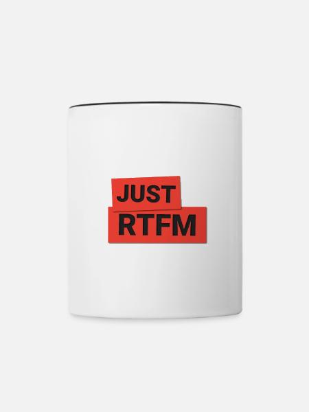 RTFM - Read the fucking manual! - Tasse zweifarbig - Weiß/Schwarz