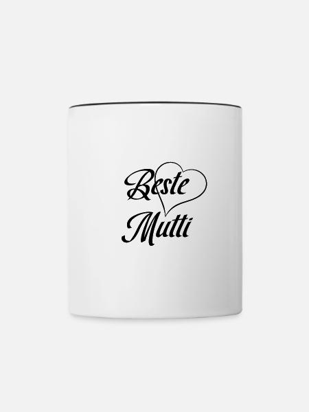 Mutti - Tasse zweifarbig - Weiß/Schwarz