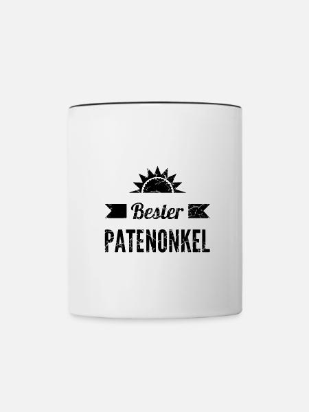Patenonkel - Tasse zweifarbig - Weiß/Schwarz