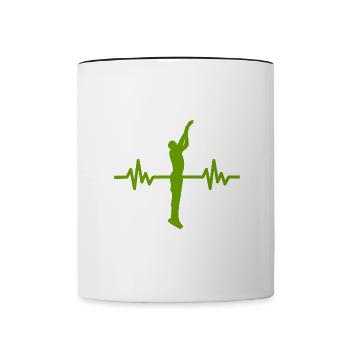 Haertbeat Basketball - États-Unis - Sports d’équipe - Cerceaux - Mug contrasté - blanc/noir - Devant