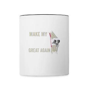 Knee comeback: Make my knee great again - Contrasting Mug - white/black - Front