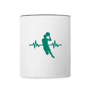 Haertbeat Basketball - États-Unis - Sports d’équipe - Cerceaux - Mug contrasté - blanc/noir - Devant