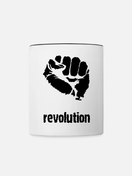 REVOLUTION - Tasse zweifarbig - Weiß/Schwarz