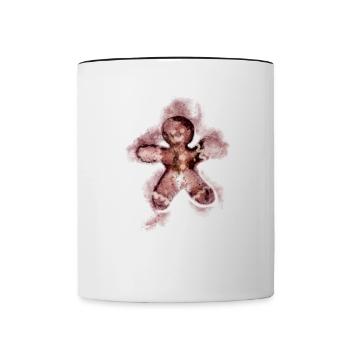 Leckerer Lebkuchenmann - Tasse zweifarbig - Weiß/Schwarz - Vorne