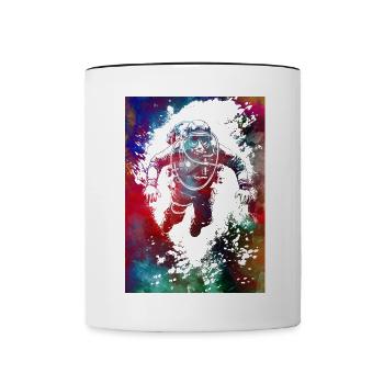Scuba diver sport #diver - Contrasting Mug - white/black - Front