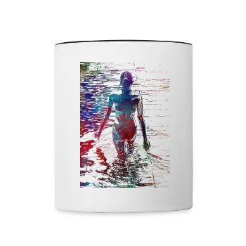 Schwimmsport #swimmer #sport - Tasse zweifarbig - Weiß/Schwarz - Vorne