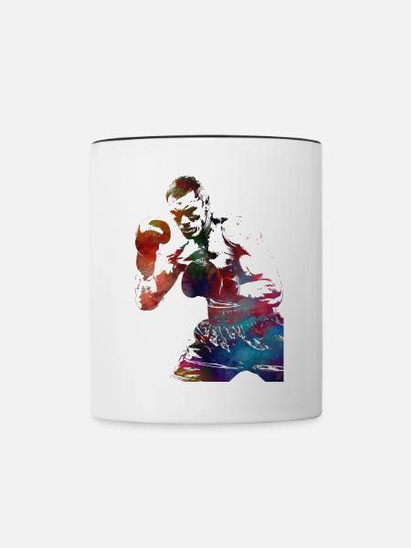 Boxsport #boxing - Tasse zweifarbig - Weiß/Schwarz