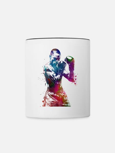 Boxsport #boxing - Tasse zweifarbig - Weiß/Schwarz