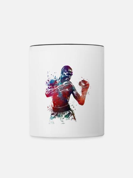 Boxsport #boxing - Tasse zweifarbig - Weiß/Schwarz