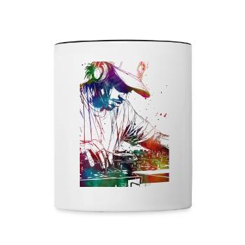 DJ music console - Contrasting Mug - white/black - Front