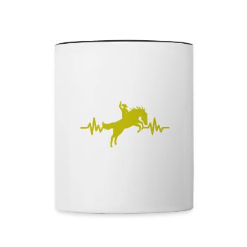 Heartbeat - Étalon Cheval Jument Ross Equestrian - Mug contrasté - blanc/noir - Devant
