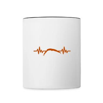 Heartbeat Swimmer - Diver Water Sports Athlete - Contrasting Mug - white/black - Front