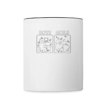 Ballet Ballerine Pole Dancer Line Dance Tap Dance - Mug contrasté - blanc/noir - Devant
