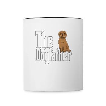 Labradoodle Chien Papa Chien Père Chiens Papa Père Ro - Mug contrasté - blanc/noir - Devant