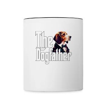 Beagle Dog Dad Dogfather Dogs Daddy Father Rottie - Mug contrasté - blanc/noir - Devant