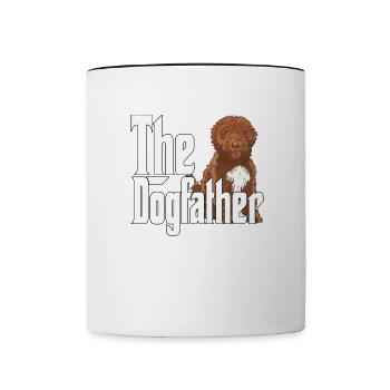 Cockapoo Dog Papa Dogfather Chiens Papa Père Rotti - Mug contrasté - blanc/noir - Devant