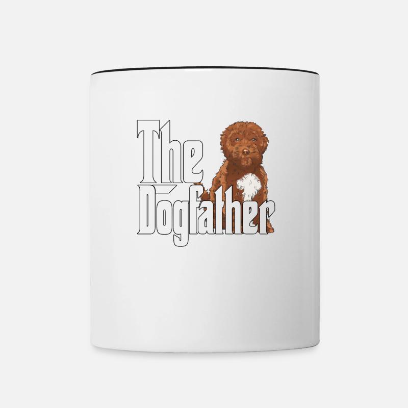 Cockapoo Dog Dad Dogfather Dogs Daddy Father Rotti - Contrasting Mug - white/black