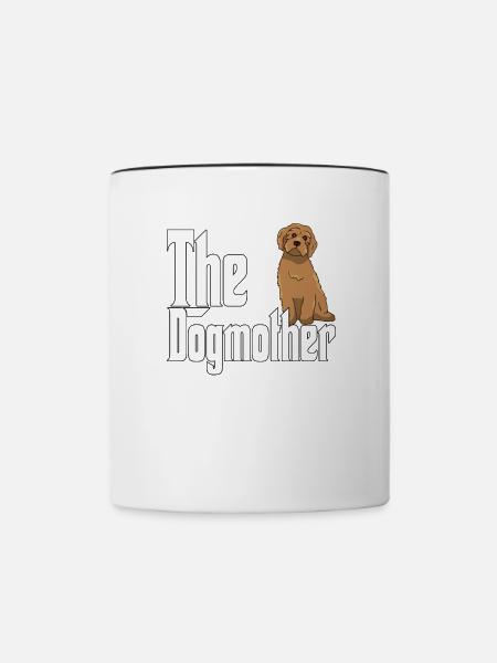 Labradoodle Dog Mom Dogmother Dogs Mommy - Tasse zweifarbig - Weiß/Schwarz