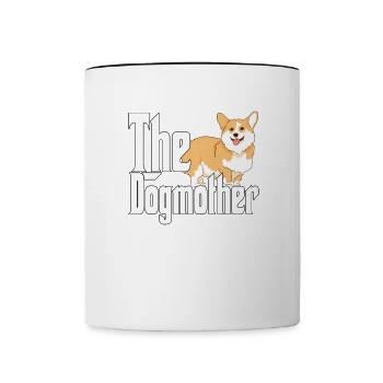 Corgi Dog Mom Dogmother Dogs Mommy - Tasse zweifarbig - Weiß/Schwarz - Vorne