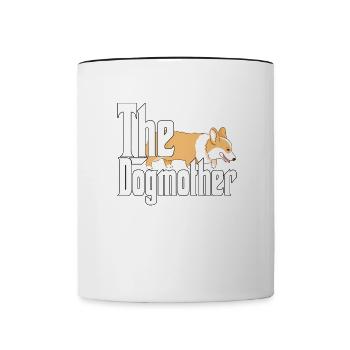 Corgi Dog Mom Dogmother Dogs Mommy - Tasse zweifarbig - Weiß/Schwarz - Vorne