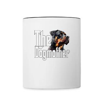 Rottweiler Chien Maman Chienne Chiens Maman Rottie - Mug contrasté - blanc/noir - Devant