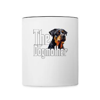 Rottweiler Chien Maman Chienne Chiens Maman Rottie - Mug contrasté - blanc/noir - Devant