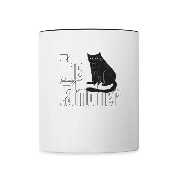 Cat Mom The Catmother Crazy Cat Mother Kitty Mommy - Contrasting Mug - white/black - Front