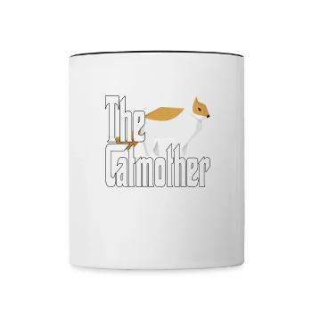 Maman chat La mère chat folle Chat Mère Kitty Maman - Mug contrasté - blanc/noir - Devant