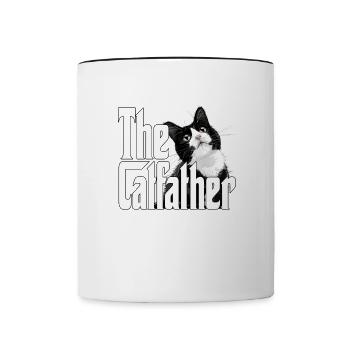 Cat Father The Catfather Crazy Cat Dad Dad - Contrasting Mug - white/black - Front