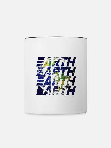 Erd-Design - Tasse zweifarbig - Weiß/Schwarz