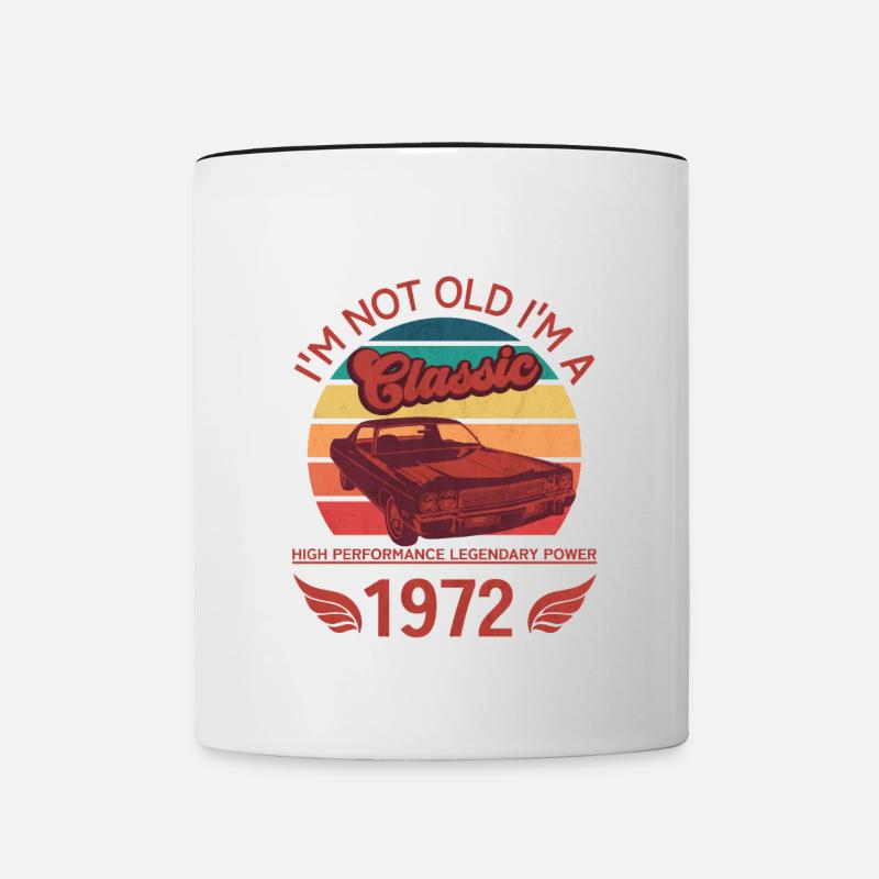 Ich bin nicht alt, ich bin ein Klassiker - Tasse zweifarbig - Weiß/Schwarz