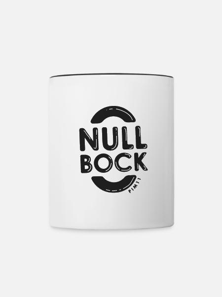 Null Bock - Tasse zweifarbig - Weiß/Schwarz