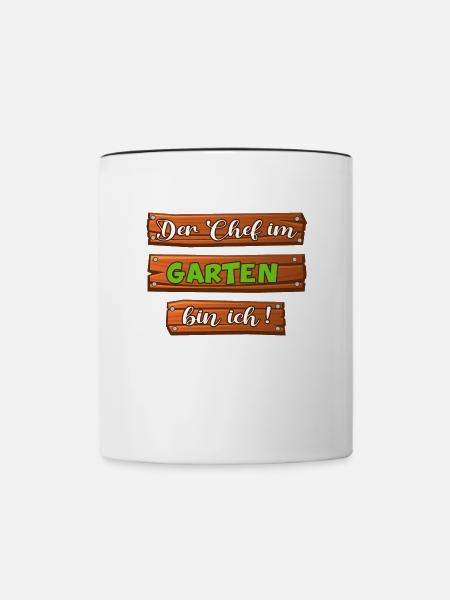Garten Gartenchef Gartenregeln - Tasse zweifarbig - Weiß/Schwarz