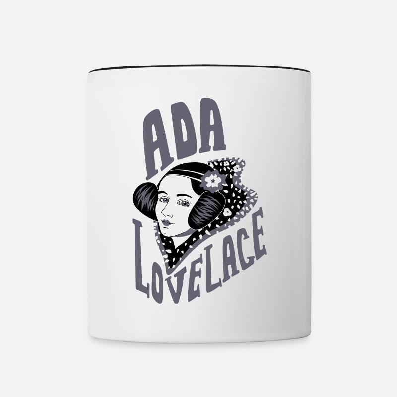Ada Lovelace Grau - Mathématicienne inspirante - Mug contrasté - blanc/noir
