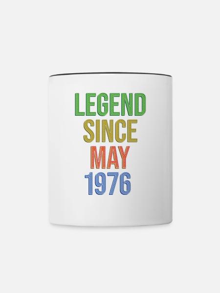 Legende seit Mai1976 - Tasse zweifarbig - Weiß/Schwarz
