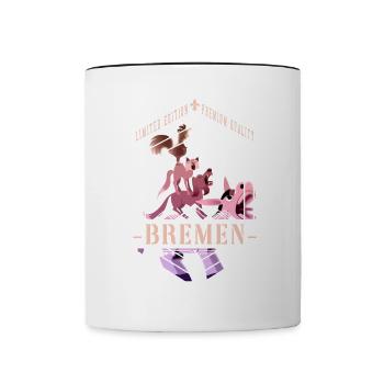 Brême Allemagne City Skyline Vintage Retro - Mug contrasté - blanc/noir - Devant