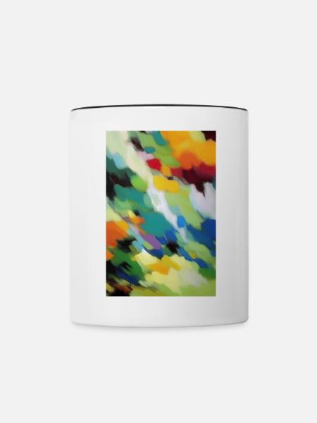 Muster und Formen - Tasse zweifarbig - Weiß/Schwarz