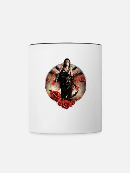 Die Macht der Dunklen Hexe - Tasse zweifarbig - Weiß/Schwarz
