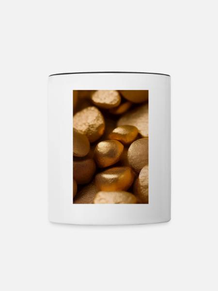 Gold Stücke - Tasse zweifarbig - Weiß/Schwarz