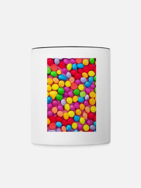 Bonbons - Tasse zweifarbig - Weiß/Schwarz