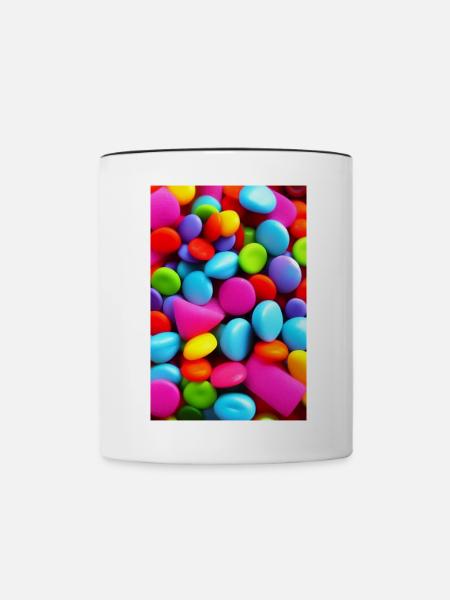 Bonbons - Tasse zweifarbig - Weiß/Schwarz