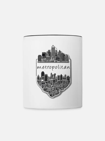 metropolitan - Tasse zweifarbig - Weiß/Schwarz
