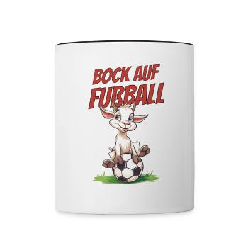 Drôle Humour Jeu de mots Football Football - Mug contrasté - blanc/noir - Devant