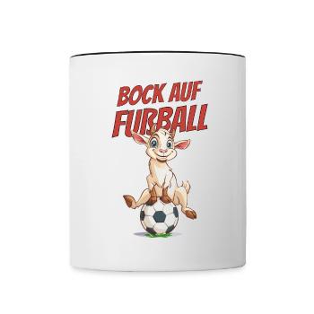 Drôle Humour Jeu de mots Football Football - Mug contrasté - blanc/noir - Devant