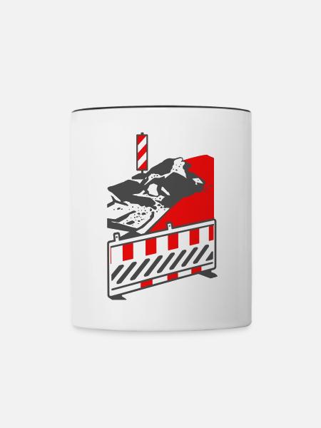 Baustelle - Tasse zweifarbig - Weiß/Schwarz